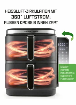 BADER Digitale Doppelkammer-Heißluftfritteuse „FryUP“