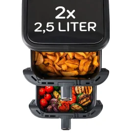 BADER Digitale Doppelkammer-Heißluftfritteuse