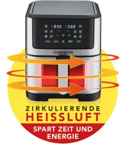 Carrera Digitale Heißluftfritteuse mit LED-Touch-Display