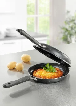 BADER Doppelpfanne mit Antihaftbeschichtung – perfekt für Rösti, Pfannkuchen und Omelett