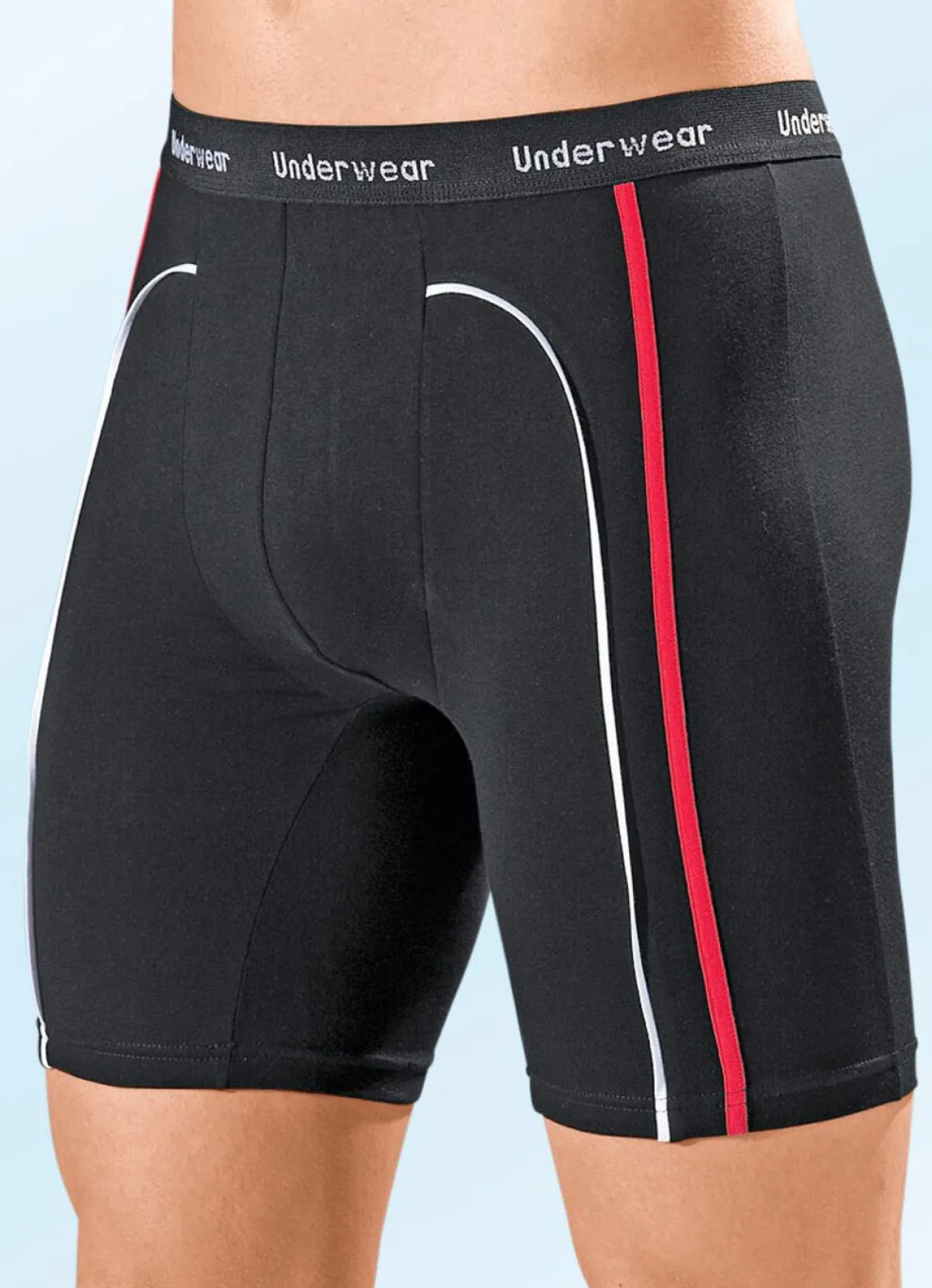 Herren BADER Dreierpack Longpants aus Feinjersey