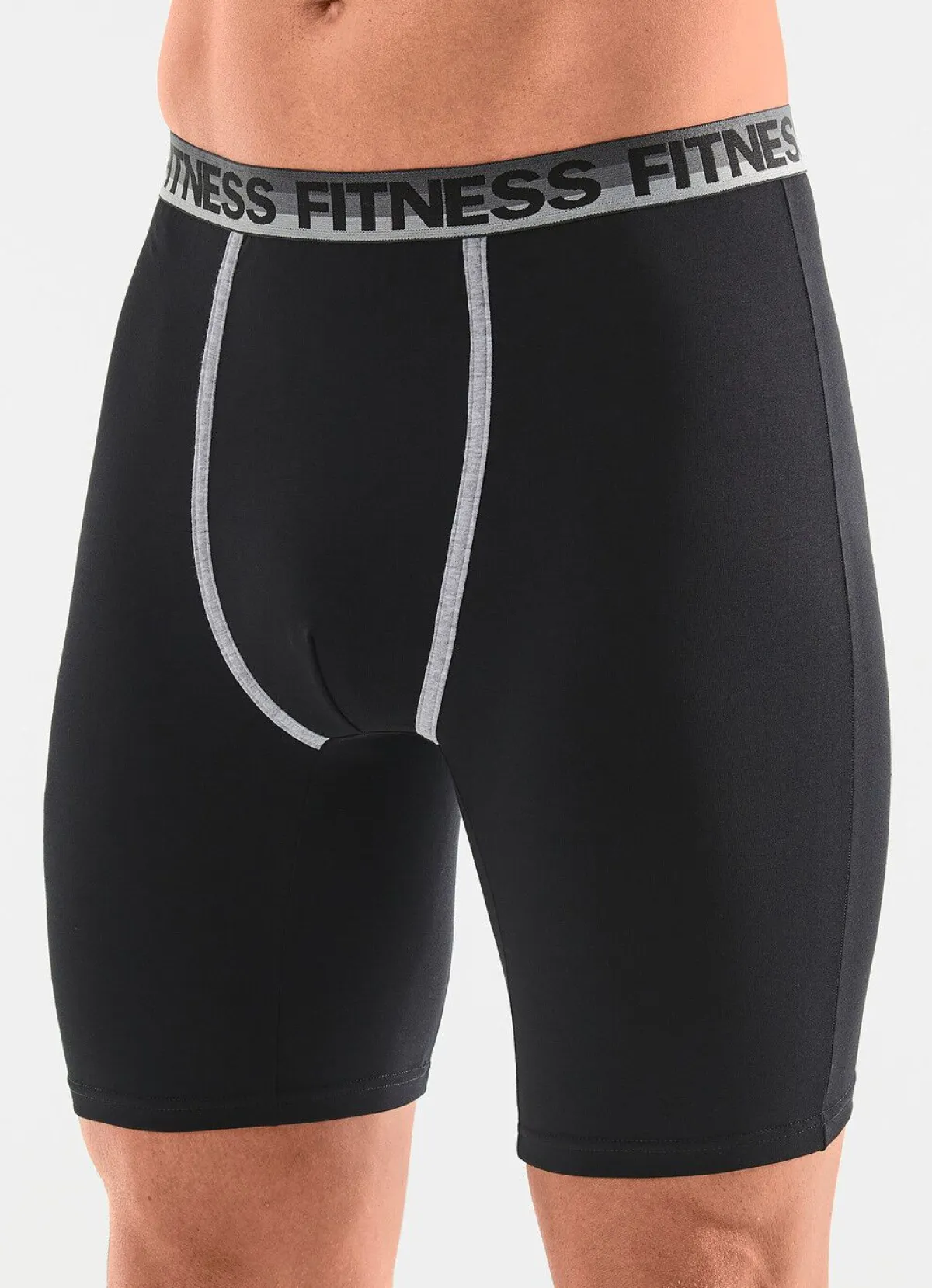 Herren BADER Dreierpack Longpants mit Elastikbund