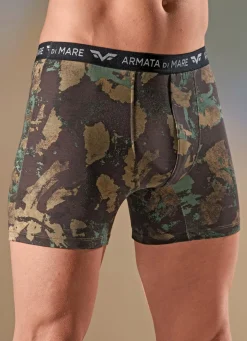 Herren Armata di Mare Dreierpack Pants in Camouflage-Optik, mit Elastikbund