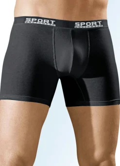 Herren BADER Dreierpack Pants mit Elastikbund, uni