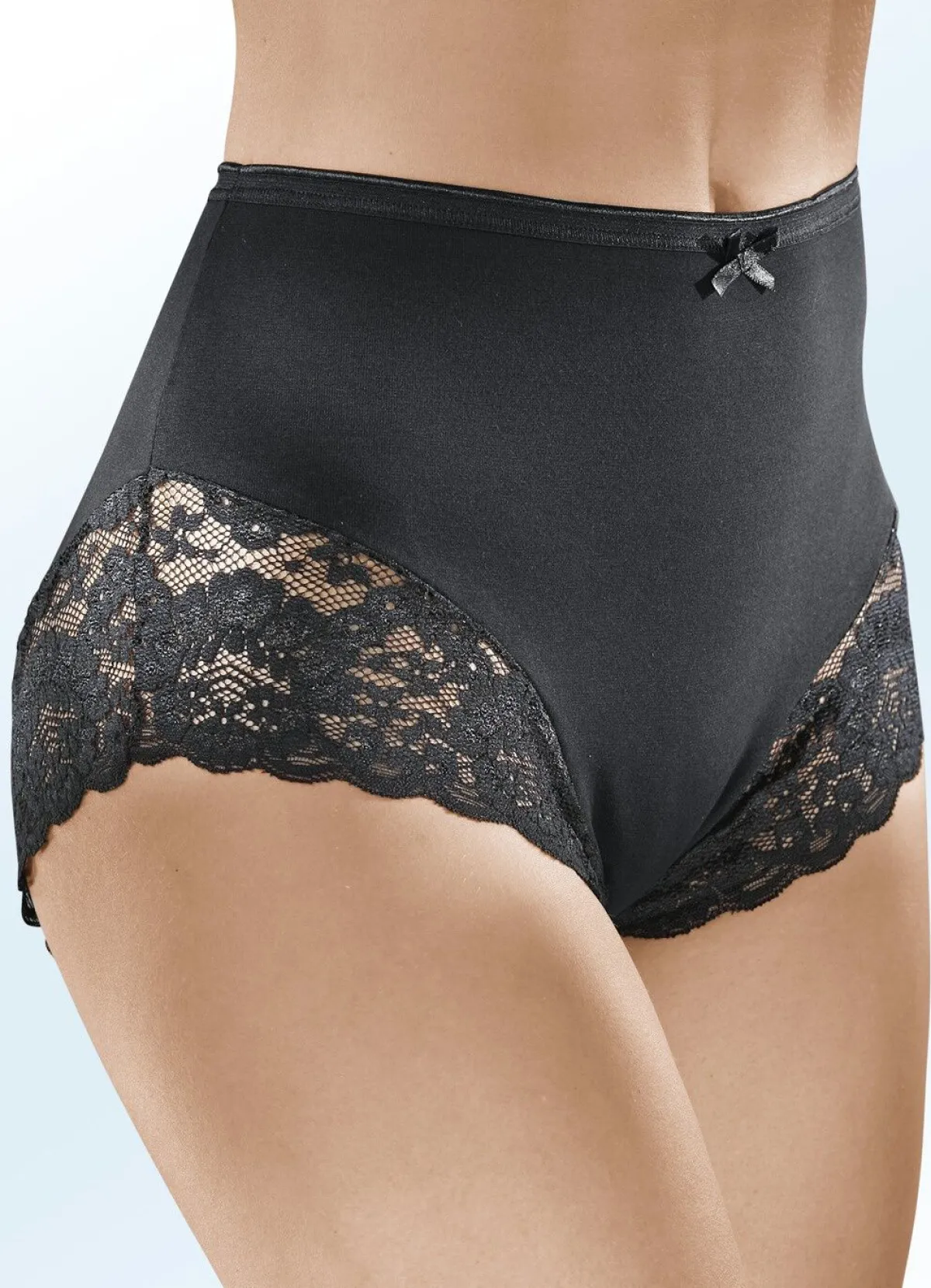Damen BADER Dreierpack Pants mit Elastikspitze