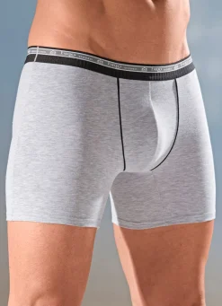 Herren BADER Dreierpack Pants mit Elastikbund und Zierpaspseln