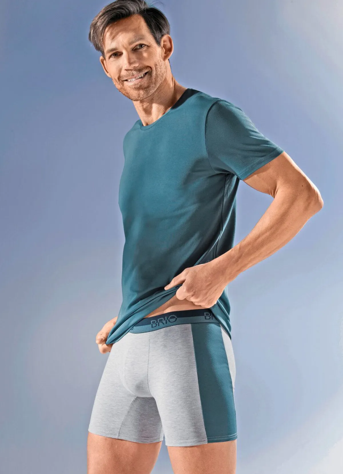Herren BADER Dreierpack Shirts mit Elasthan