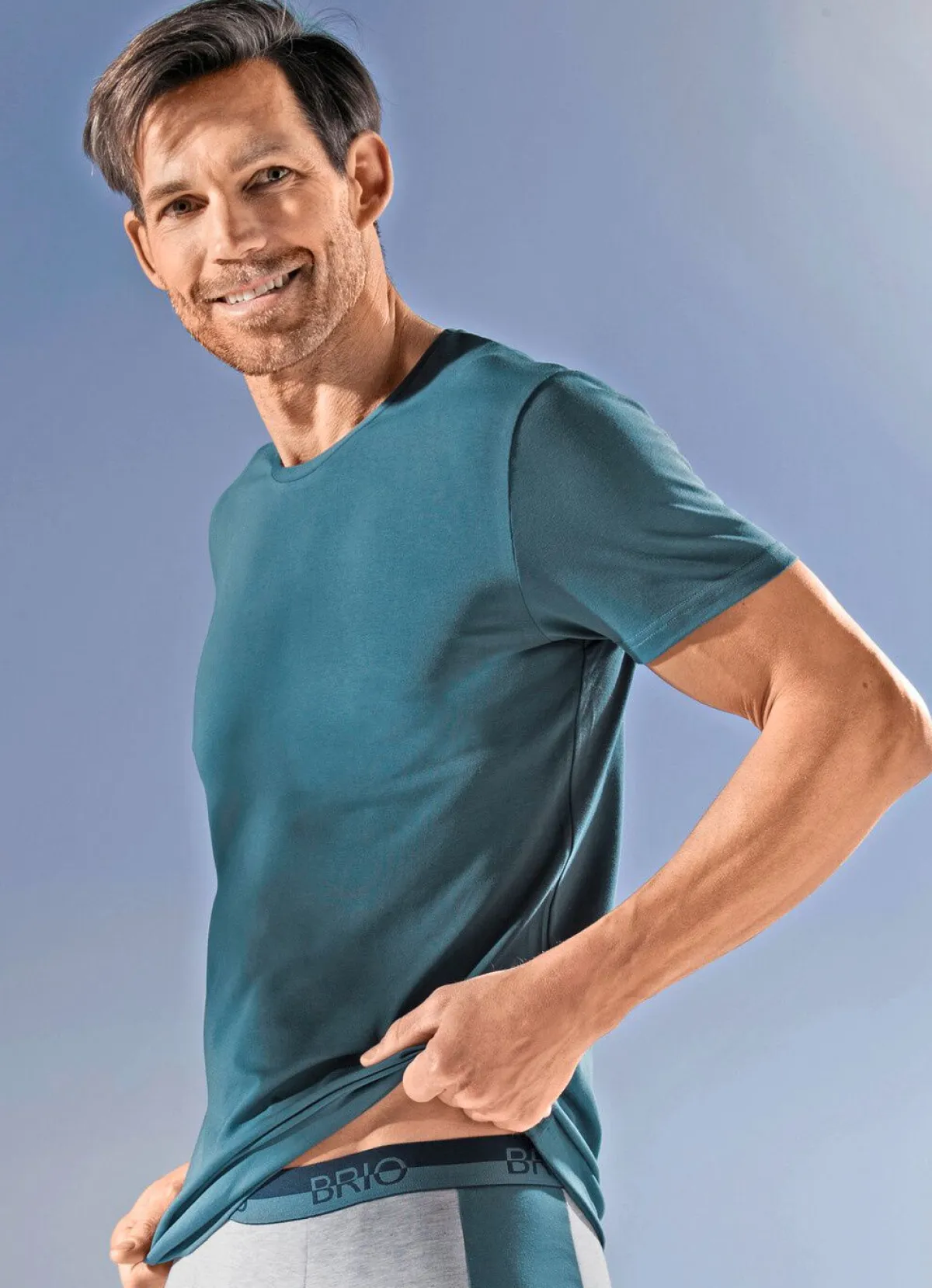 Herren BADER Dreierpack Shirts mit Elasthan