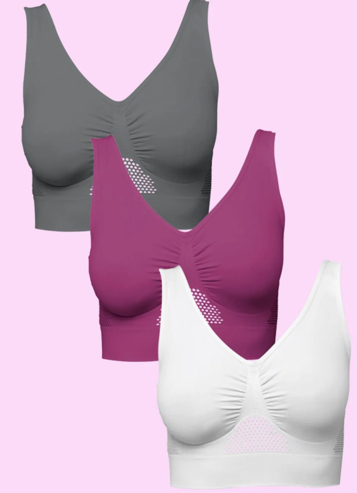 Damen BADER Dreierpack Sport-BH „Sporty“