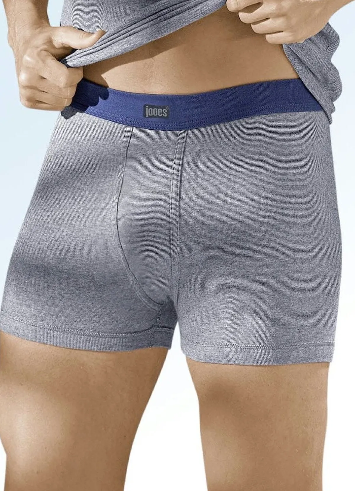 Herren BADER Dreierpack Unterhosen aus Feinripp, uni