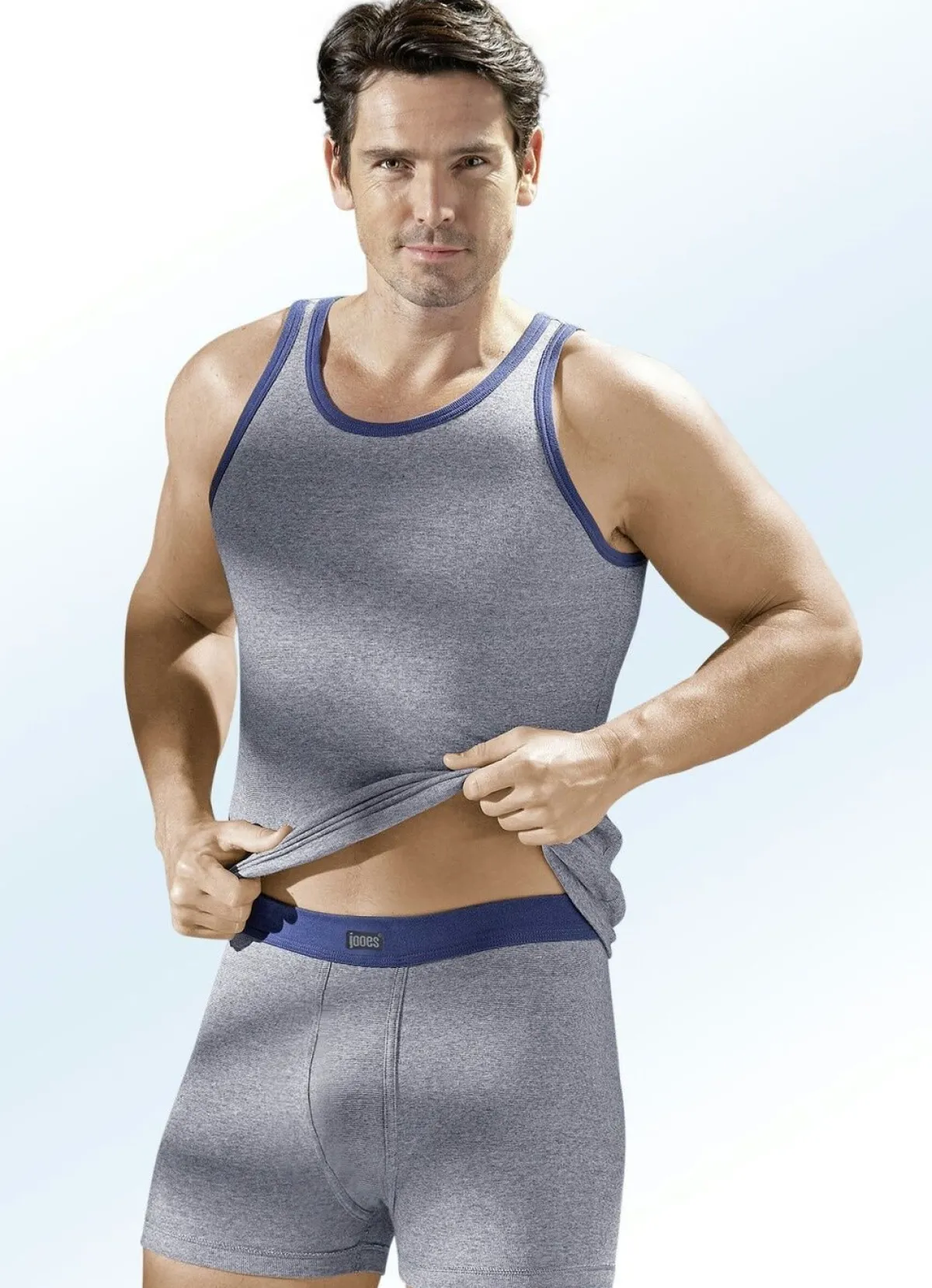 Herren BADER Dreierpack Unterhosen aus Feinripp, uni