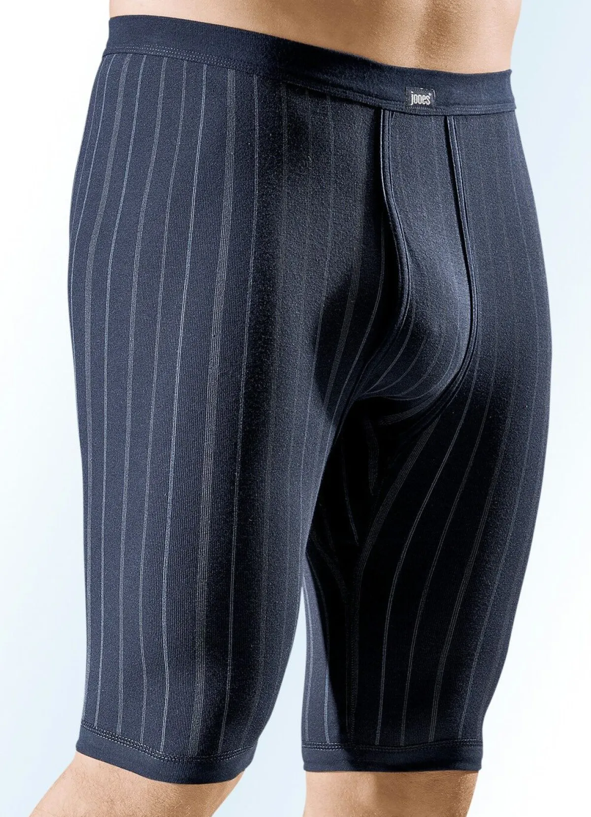 Herren BADER Dreierpack Unterhosen, knielang, aus Feinripp, marine