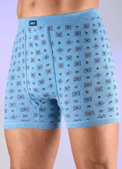 Herren BADER Dreierpack Unterhosen mit Alloverdessin