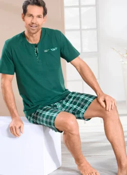 Herren BADER Dreiteiliges Shorty mit Knopfleiste und Brusttasche