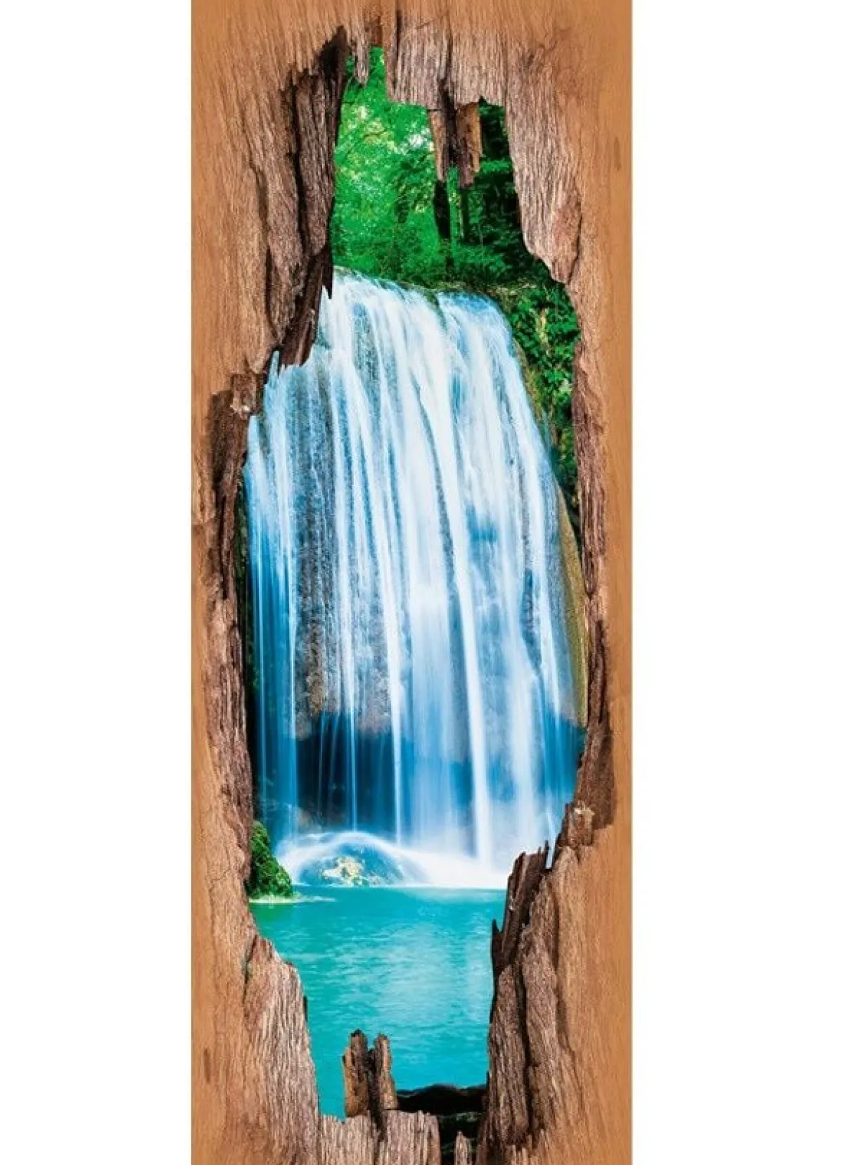 BADER 3D-Tür-Sticker Wasserfälle