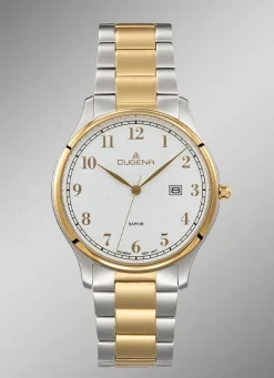 Herren DUGENA -Quartz-Herrenuhr mit Edelstahlbandgehäuse