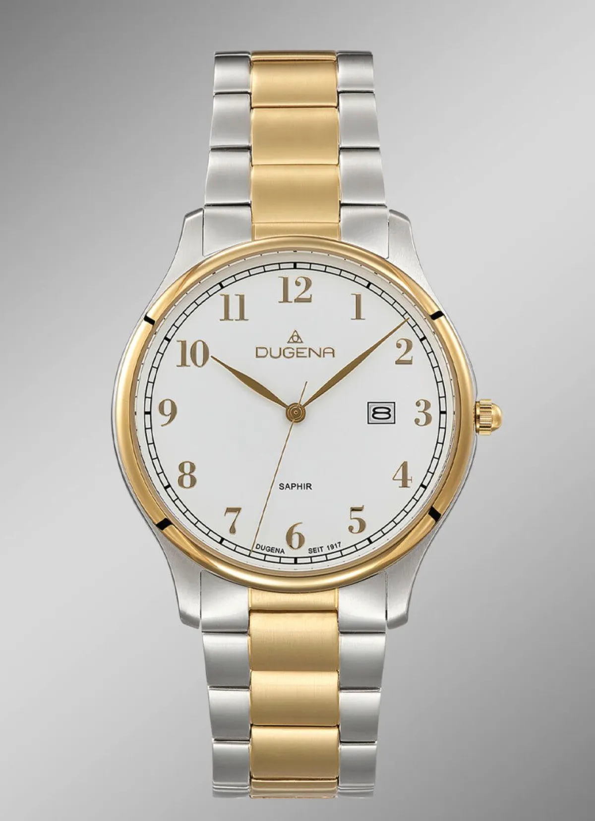 Herren DUGENA -Quartz-Herrenuhr mit Edelstahlbandgehäuse
