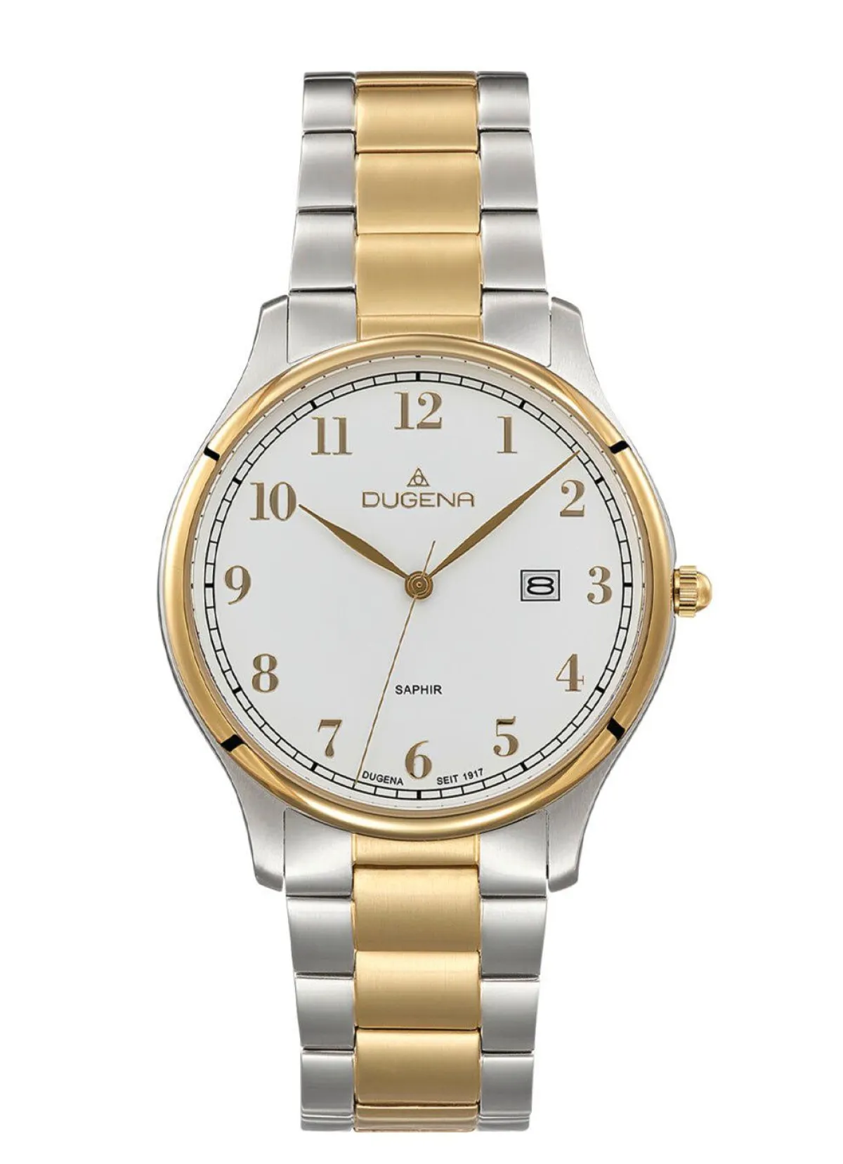 Herren DUGENA -Quartz-Herrenuhr mit Edelstahlbandgehäuse