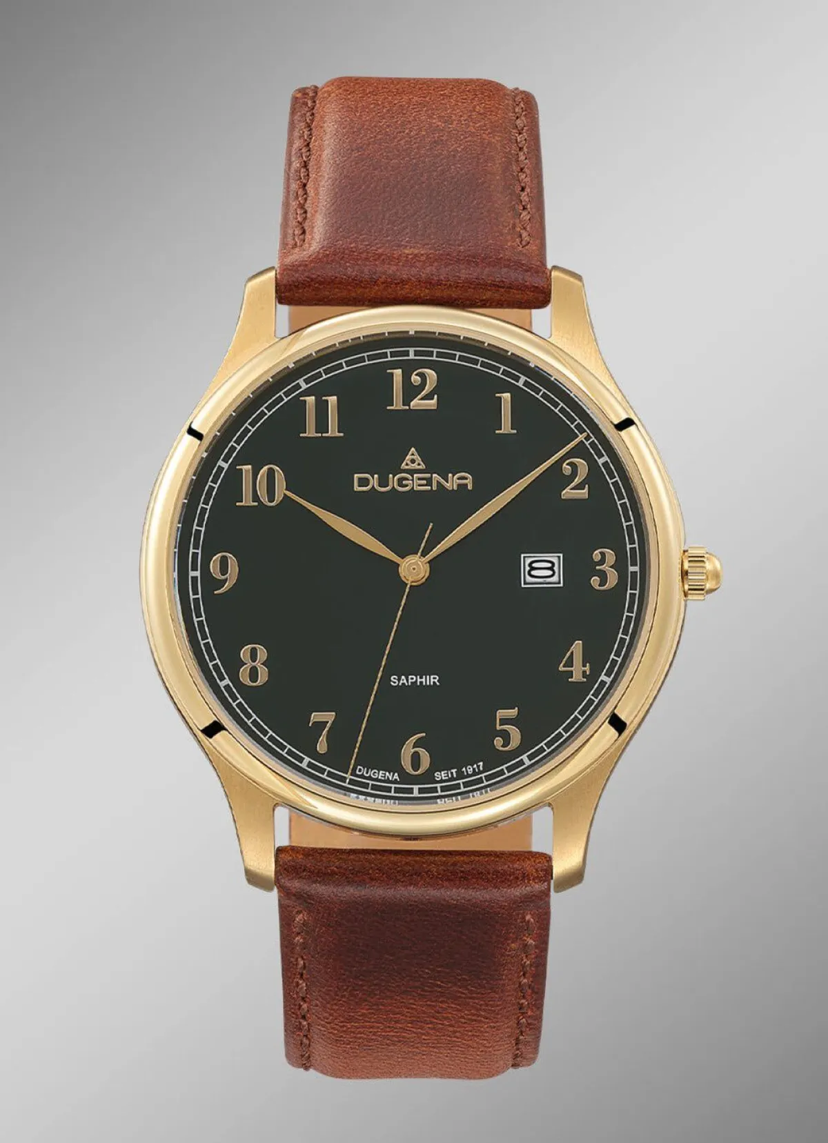 Herren DUGENA -Quartz-Herrenuhr mit Edelstahlgehäuse