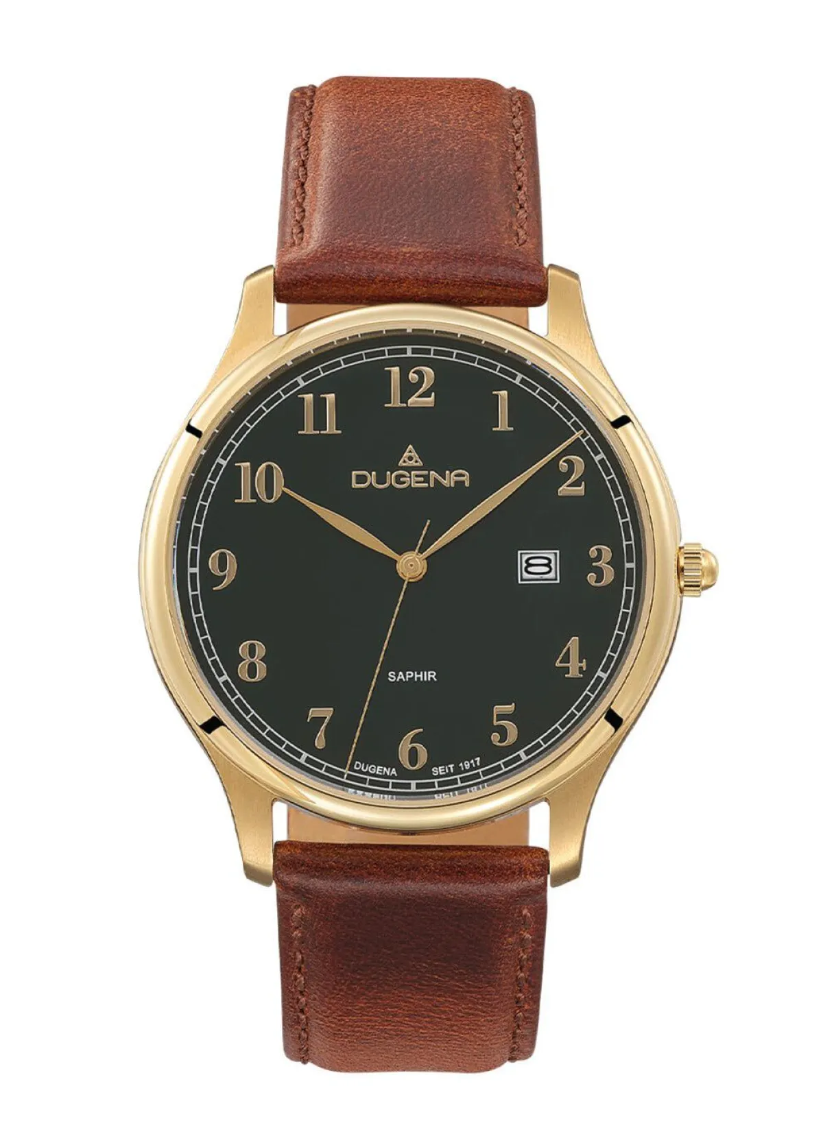 Herren DUGENA -Quartz-Herrenuhr mit Edelstahlgehäuse
