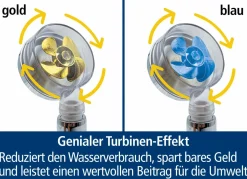BADER Duschkopf Aquadon EcoTornado mit genialem Turbinen-Effekt