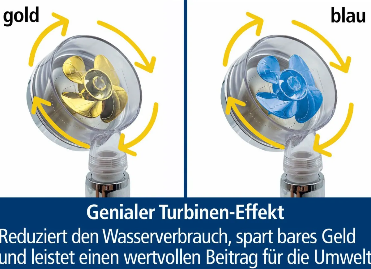 BADER Duschkopf Aquadon EcoTornado mit genialem Turbinen-Effekt