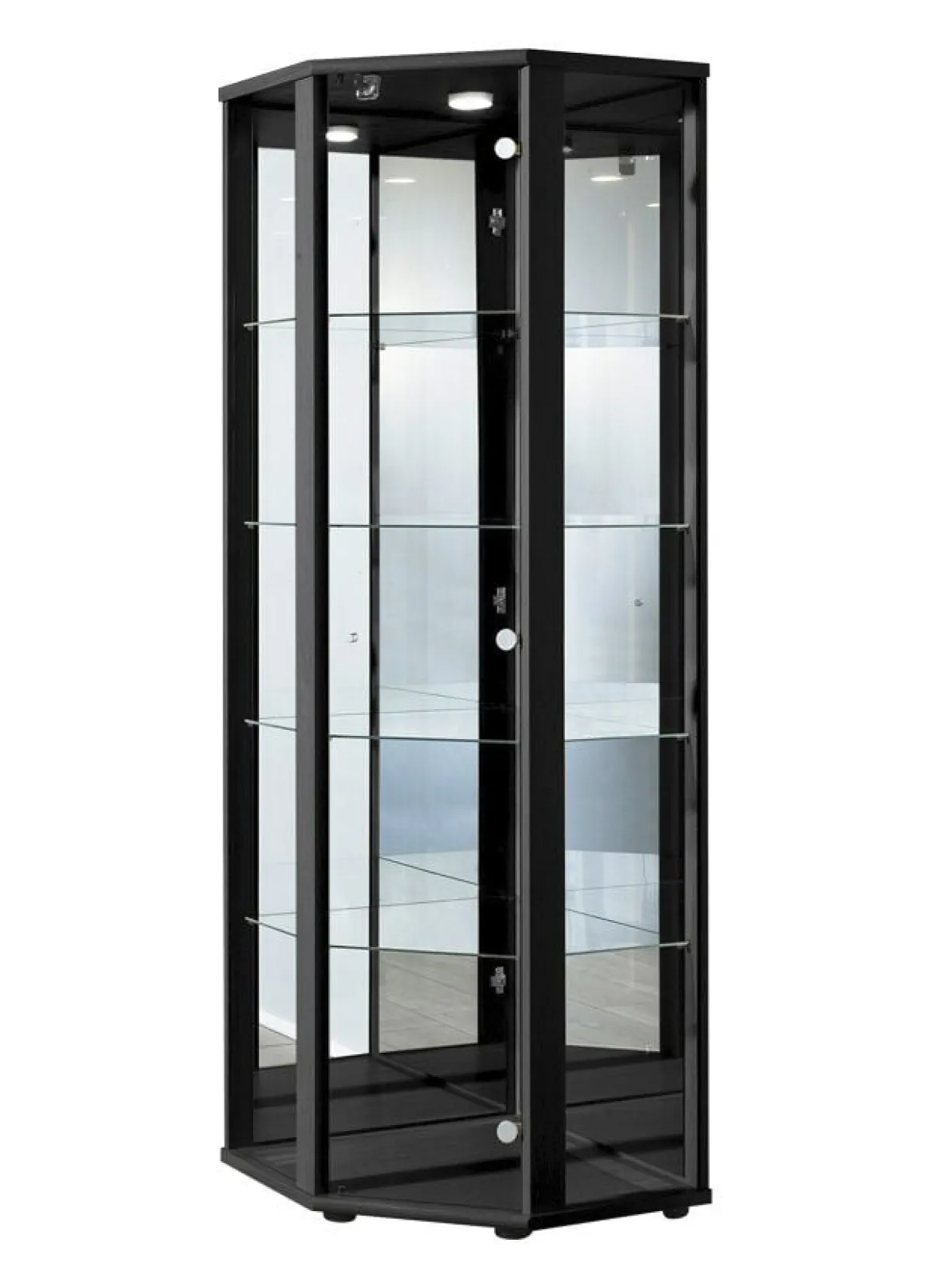 BADER Eck-Vitrine mit LED-Beleuchtung