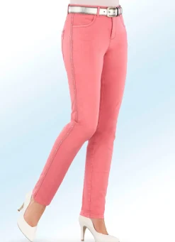Damen ASCARI Edel-Jeans mit Zierband und Strasssteinen