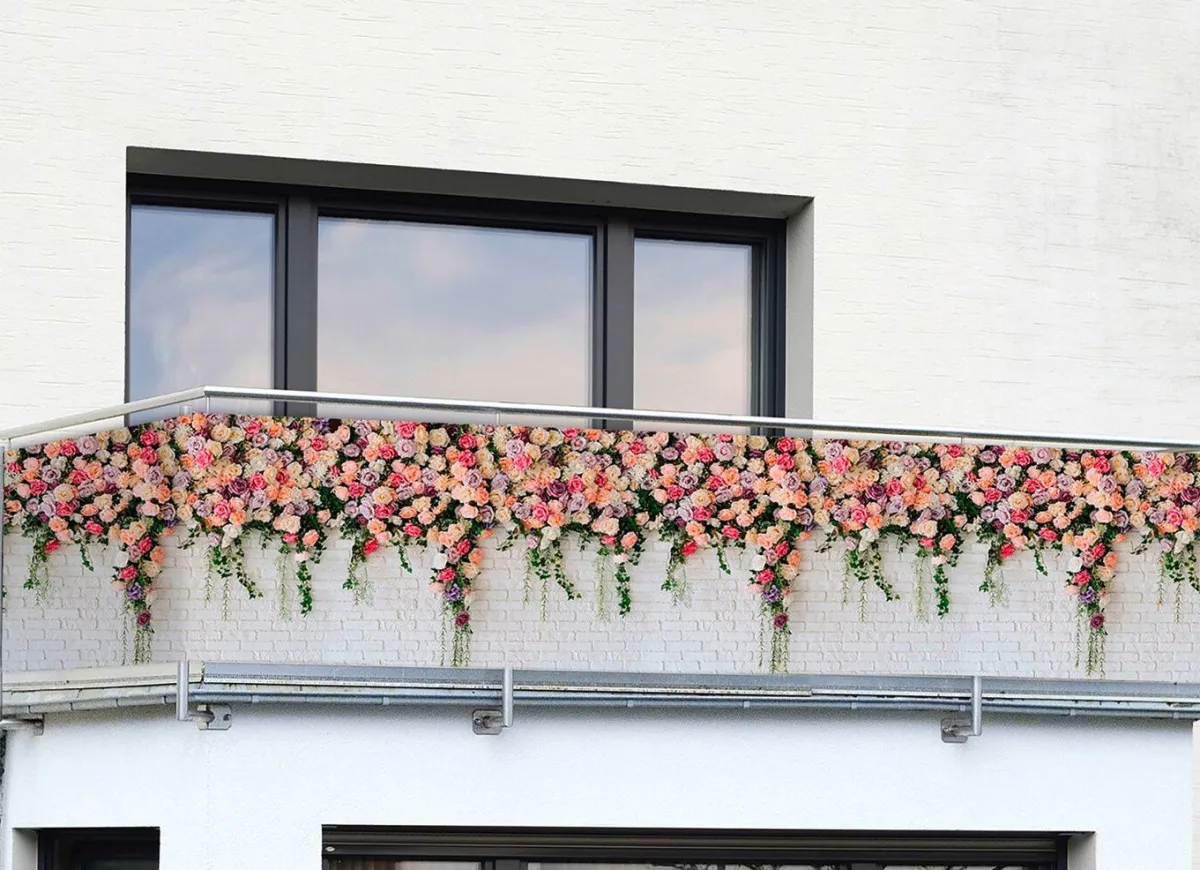 BADER Einseitig bedruckter Balkon-Sichtschutz inkl. Befestigungsmaterial