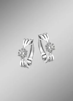 Damen BADER Elegante Creolen mit synth. Zirkonia