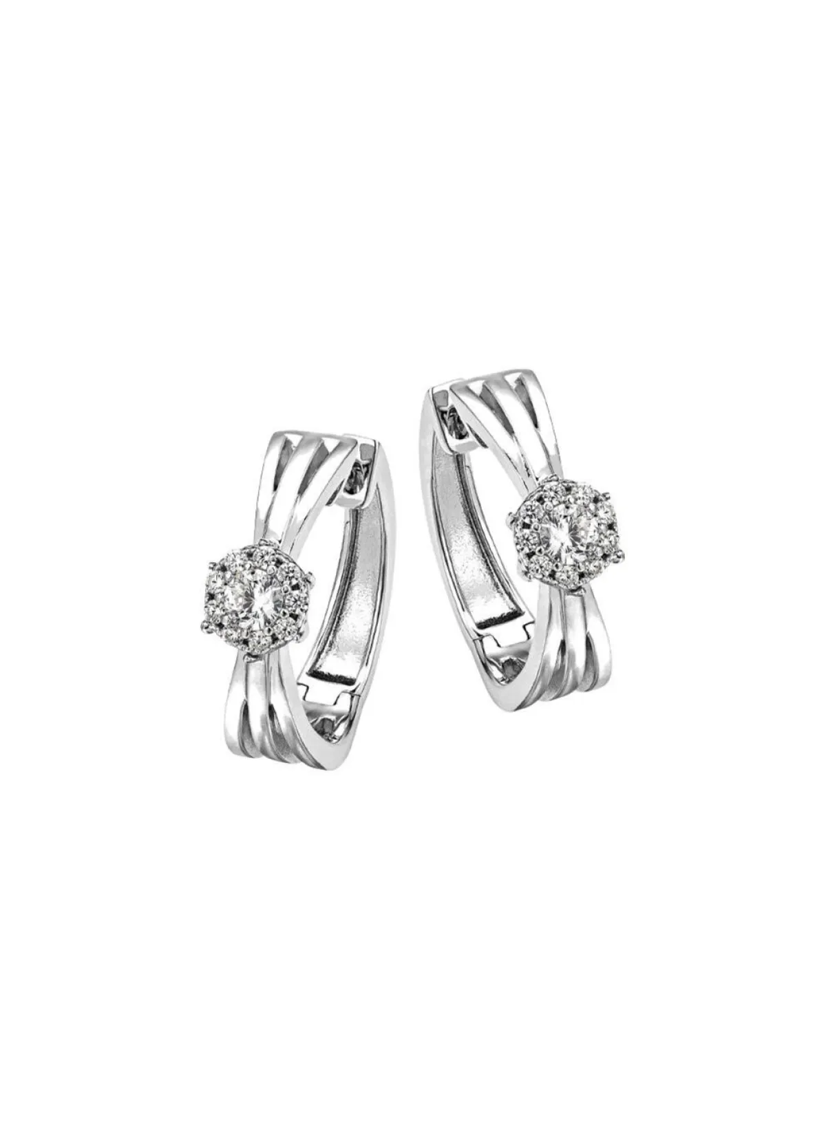 Damen BADER Elegante Creolen mit synth. Zirkonia