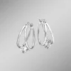 Damen BADER Elegante Creolen mit synth. Zirkonia