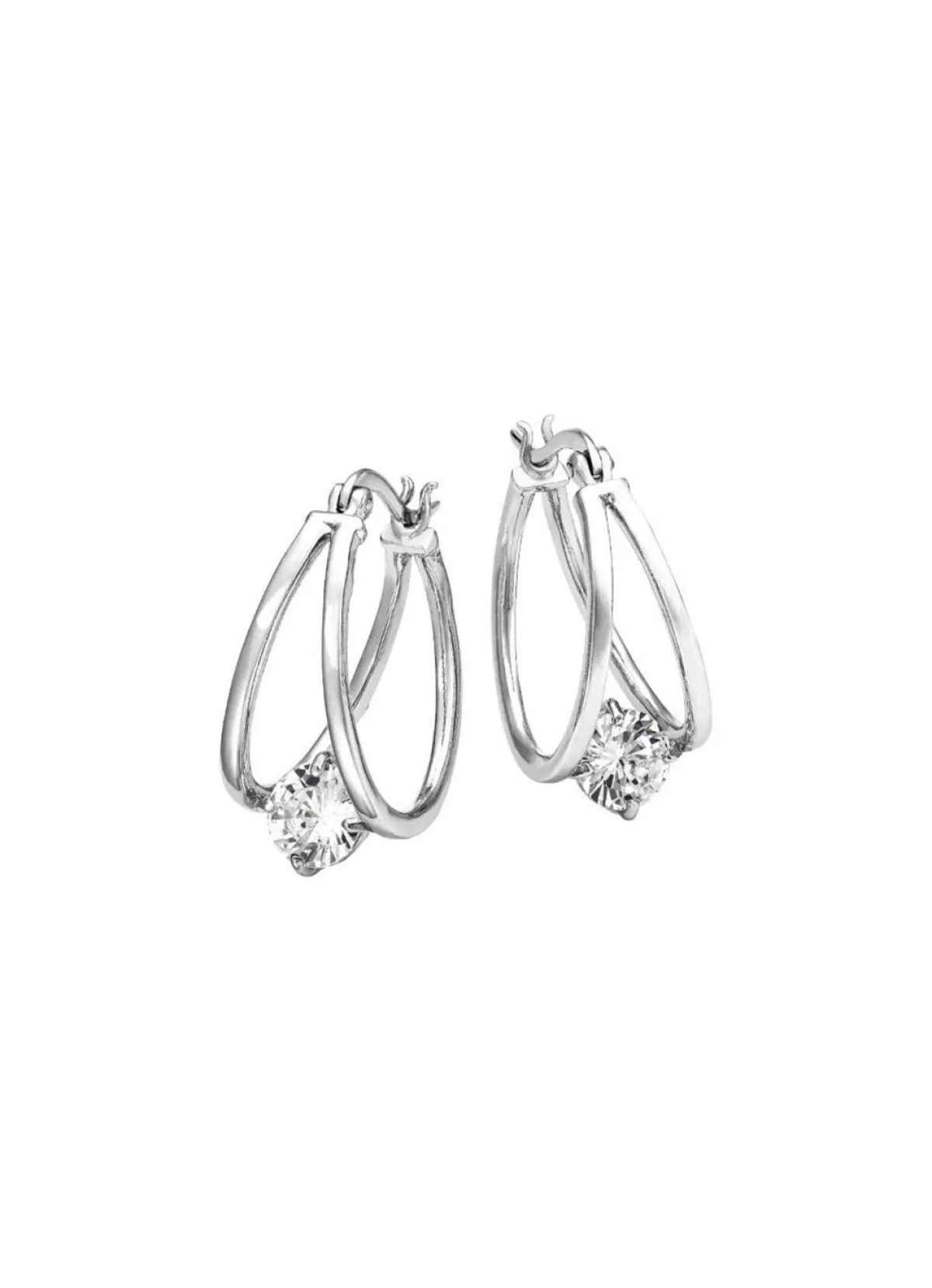 Damen BADER Elegante Creolen mit synth. Zirkonia