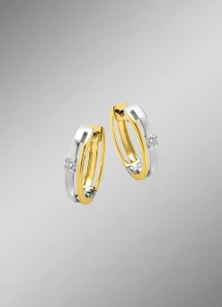 Damen BADER Elegante Klappcreolen mit Brillanten