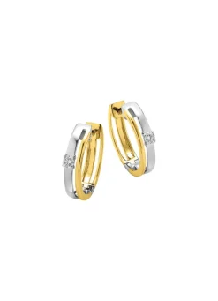 Damen BADER Elegante Klappcreolen mit Brillanten
