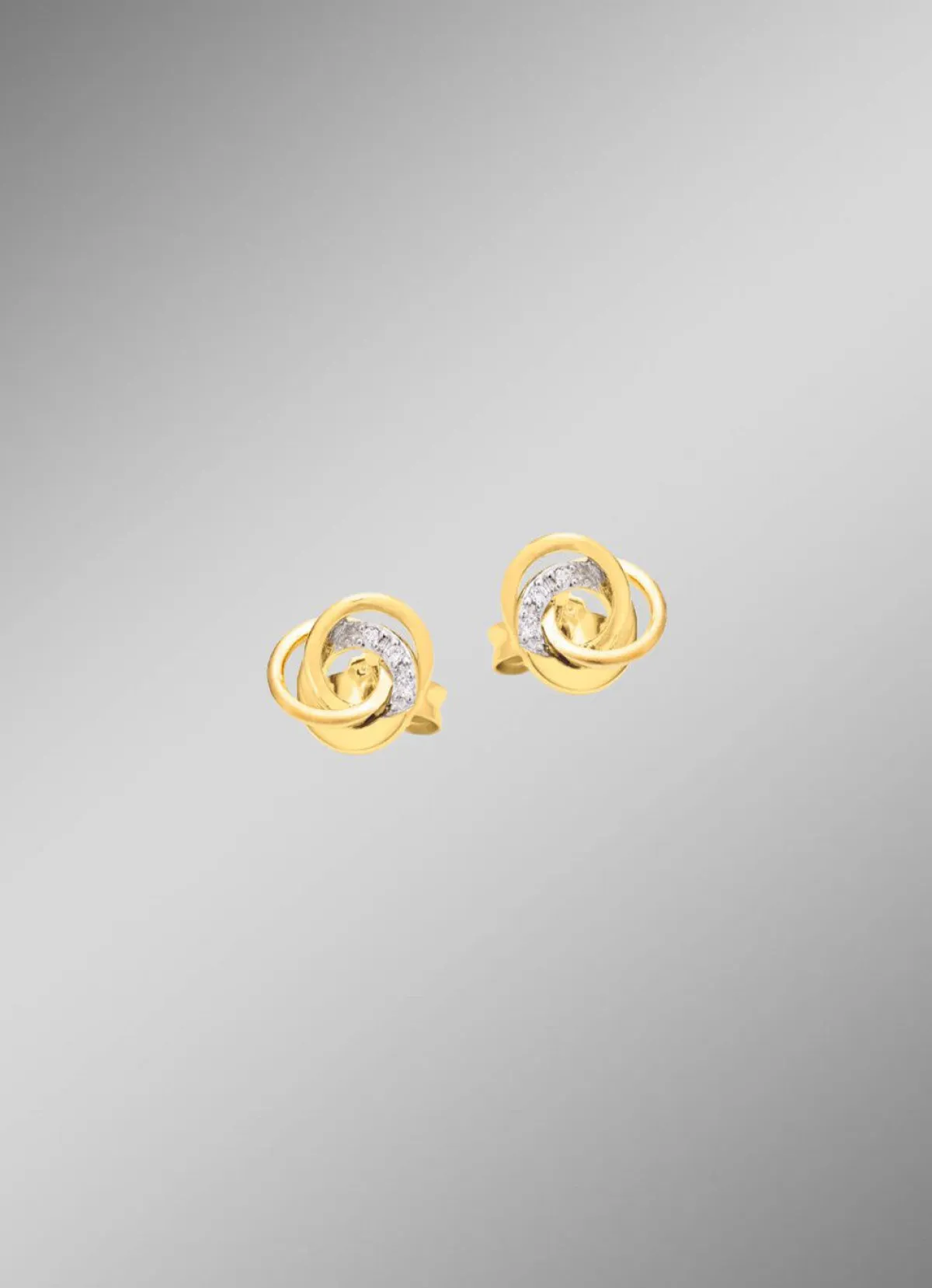Damen BADER Elegante Knoten-Ohrstecker mit Zirkonia
