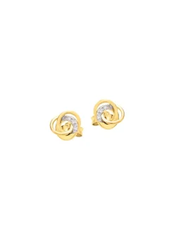 Damen BADER Elegante Knoten-Ohrstecker mit Zirkonia