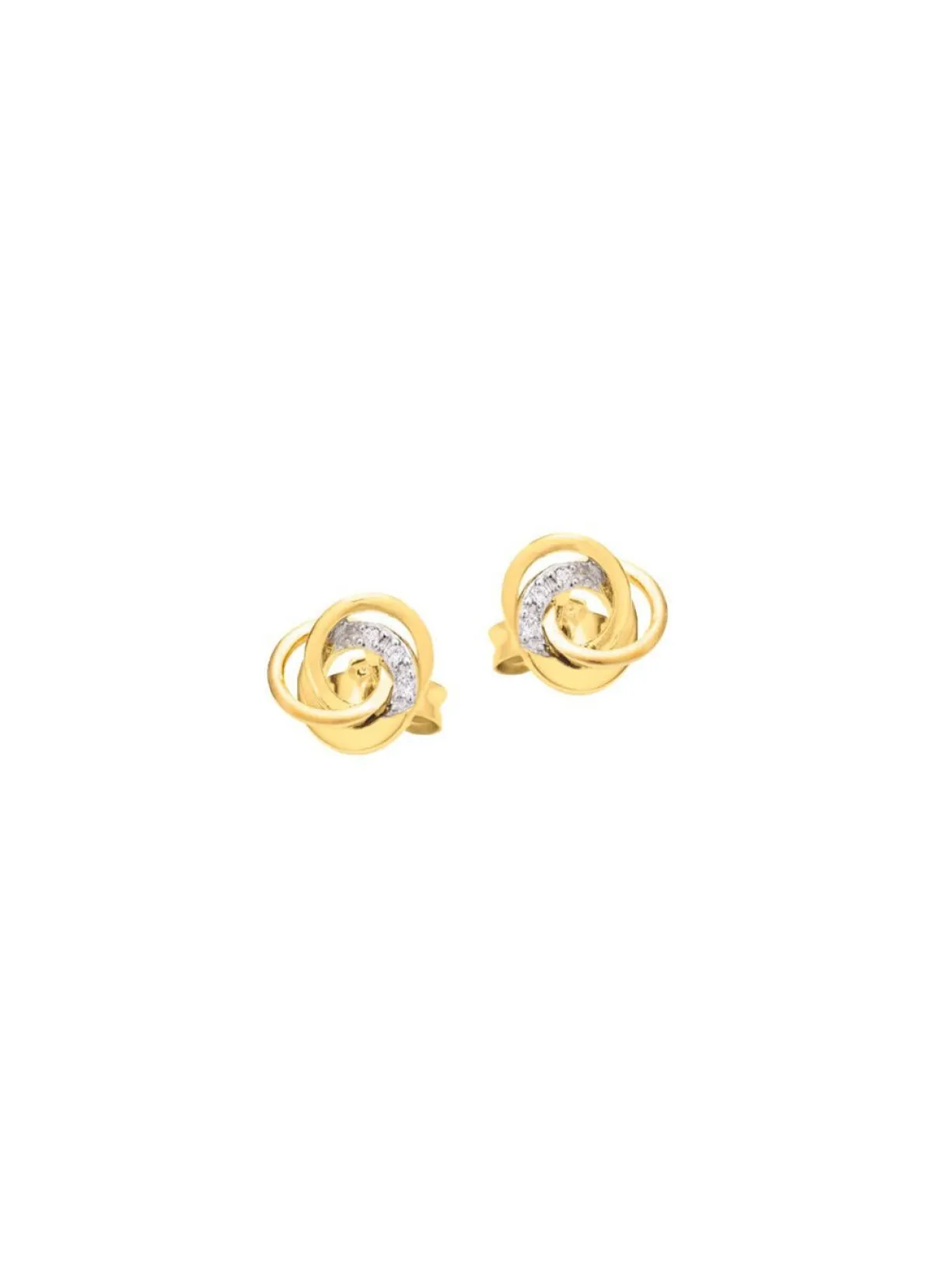 Damen BADER Elegante Knoten-Ohrstecker mit Zirkonia