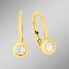 Damen BADER Elegante Ohrringe in Gelbgold mit Brillant
