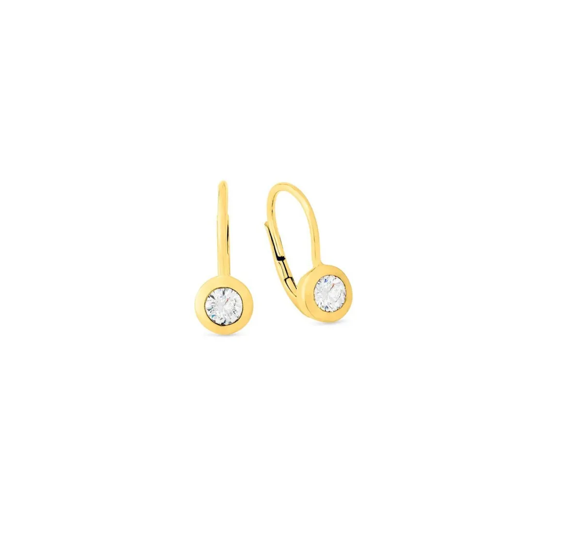Damen BADER Elegante Ohrringe in Gelbgold mit Brillant