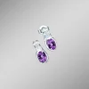 Damen BADER Elegante Ohrstecker mit echt Amethyst und synth. Zirkonia