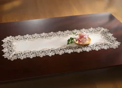SCHÄFER Elegante Raumdekoration mit 2-farbiger Makramee-Spitze
