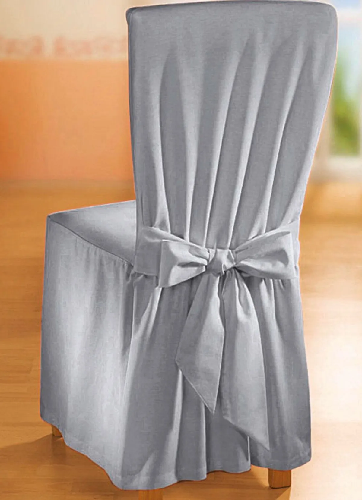 BADER Elegante Stuhlhusse mit Bindebändern