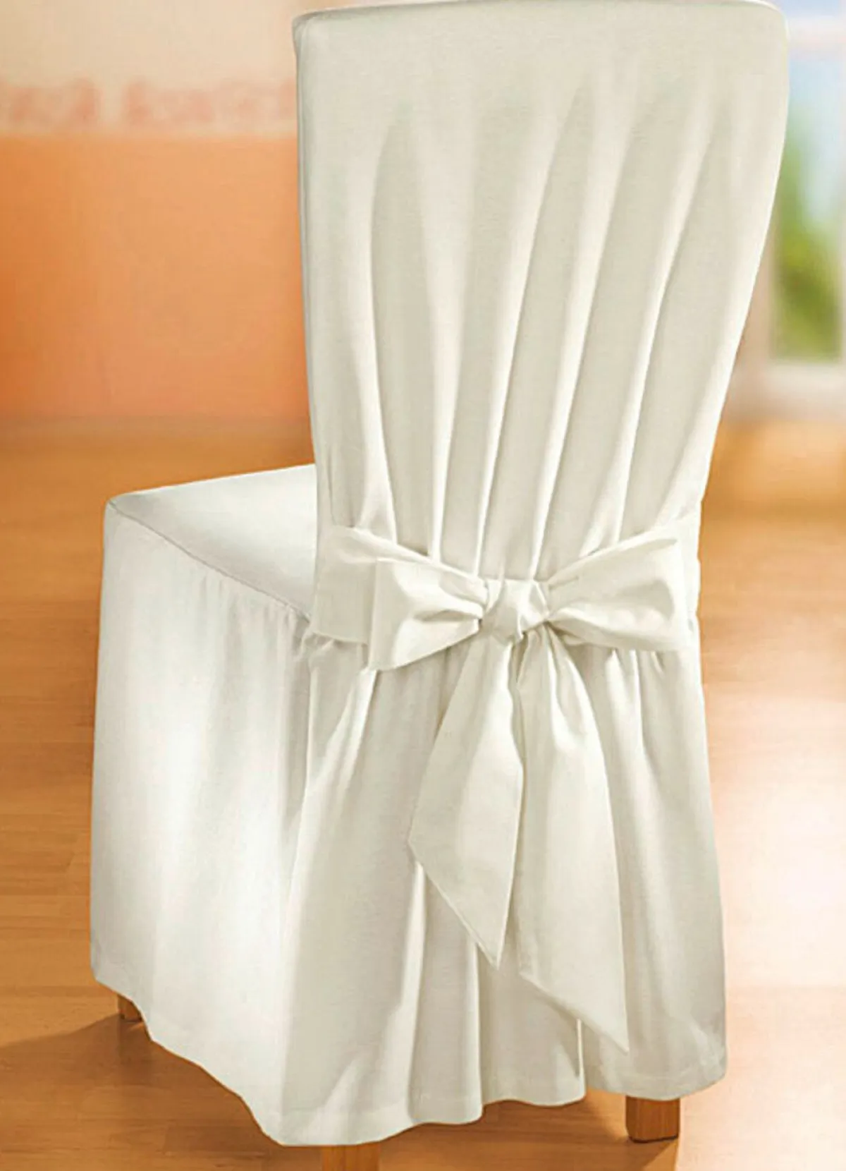 BADER Elegante Stuhlhusse mit Bindebändern