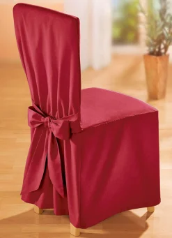BADER Elegante Stuhlhusse mit Bindebändern