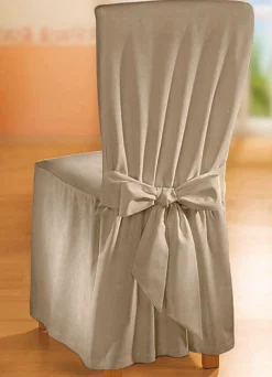 BADER Elegante Stuhlhusse mit Bindebändern