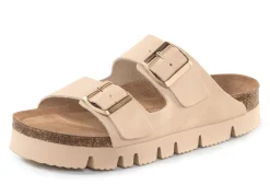 Damen ELENA EDEN , bequeme Damen-Pantoletten, Weite H, mit Klettspange