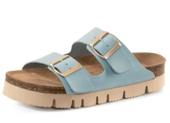 Damen ELENA EDEN , bequeme Damen-Pantoletten, Weite H, mit Klettspange