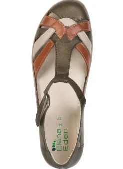 Damen ELENA EDEN , bequeme Damen-Sandalen, Weite H, mit Klettspange