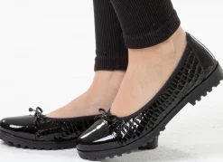 Damen ELENA EDEN , elegante Damen-Ballerinas, Weite G, mit Gummizug